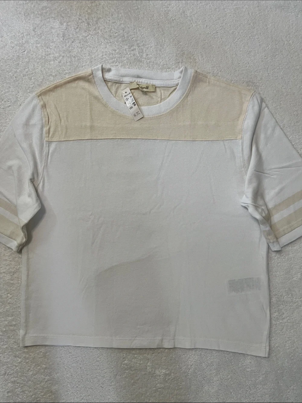 Madewell The Relaxed Varsity Tee in Vintage Jersey, Varsity Tee, M - Picture 1 of 8
